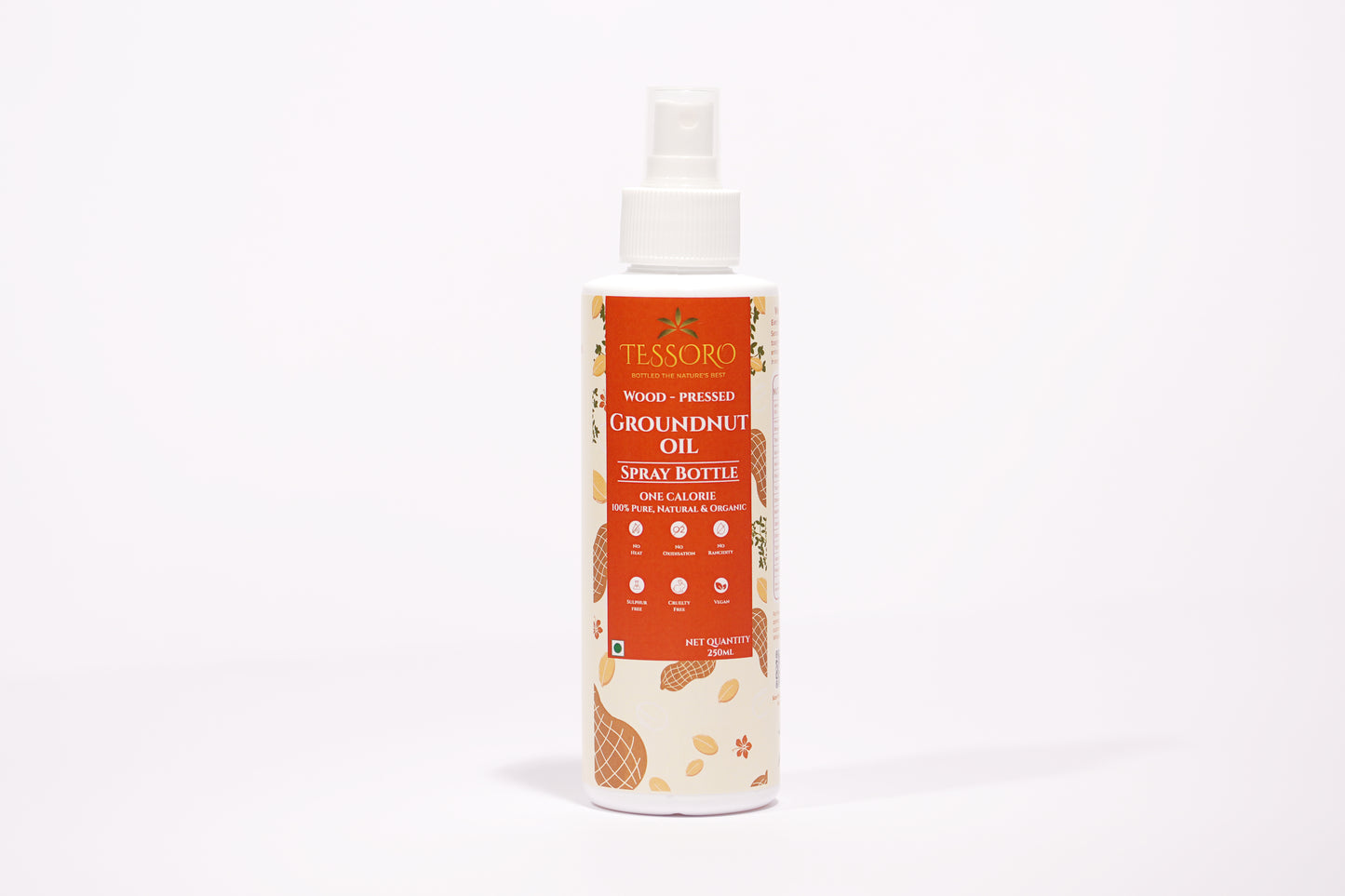 Wooden Cold Press Groundnut Oil - Spray Bottle - 250 ML