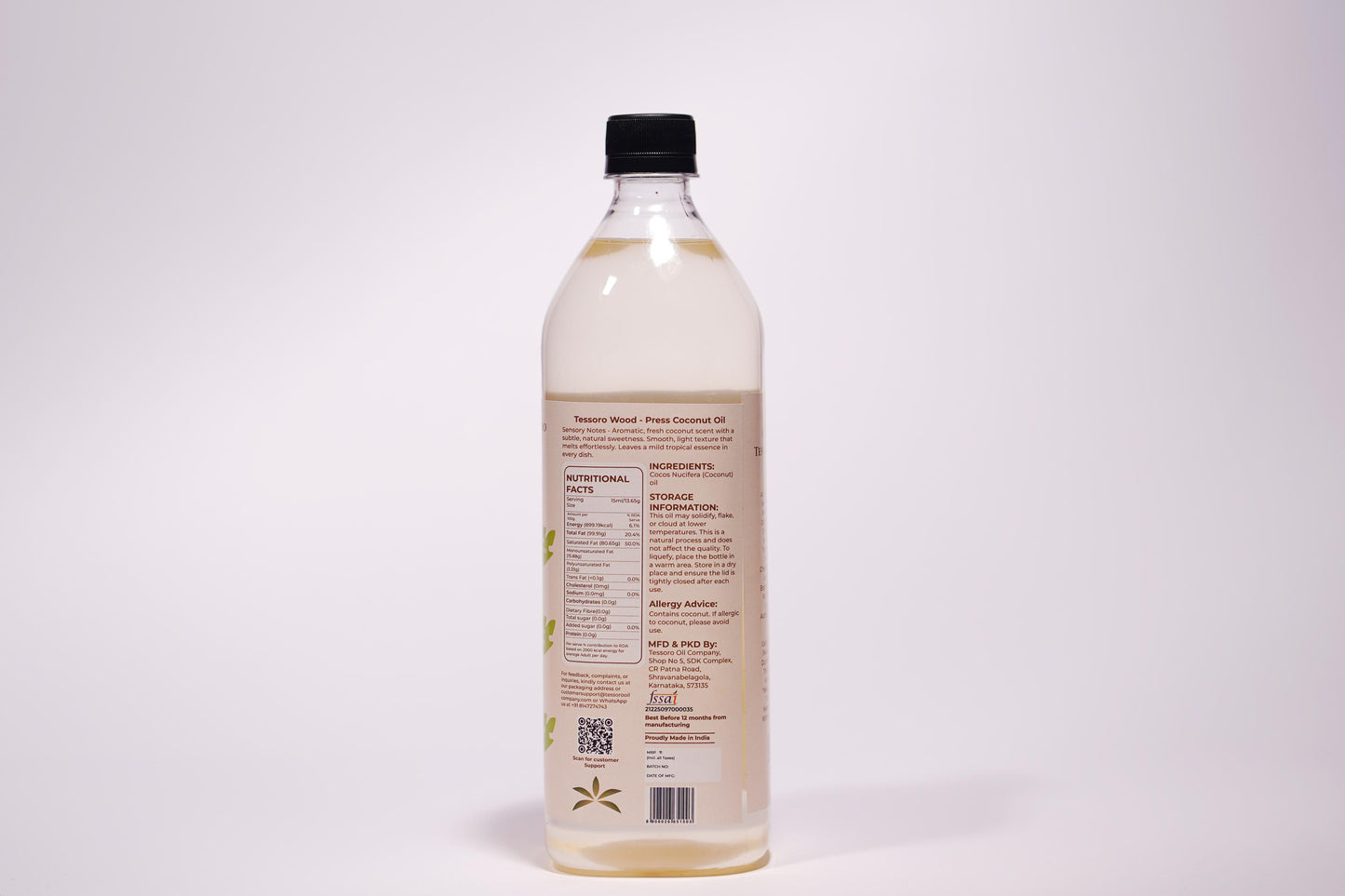 Wooden Cold Press Coconut Oil - 1 Litre